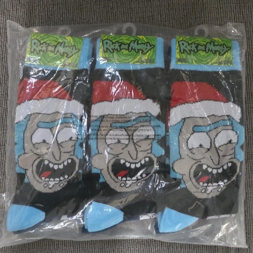 Mens Cartoon Character Socks Set, 3 Packs Of 6, 18 Total, New, Shoe Size 6-12.